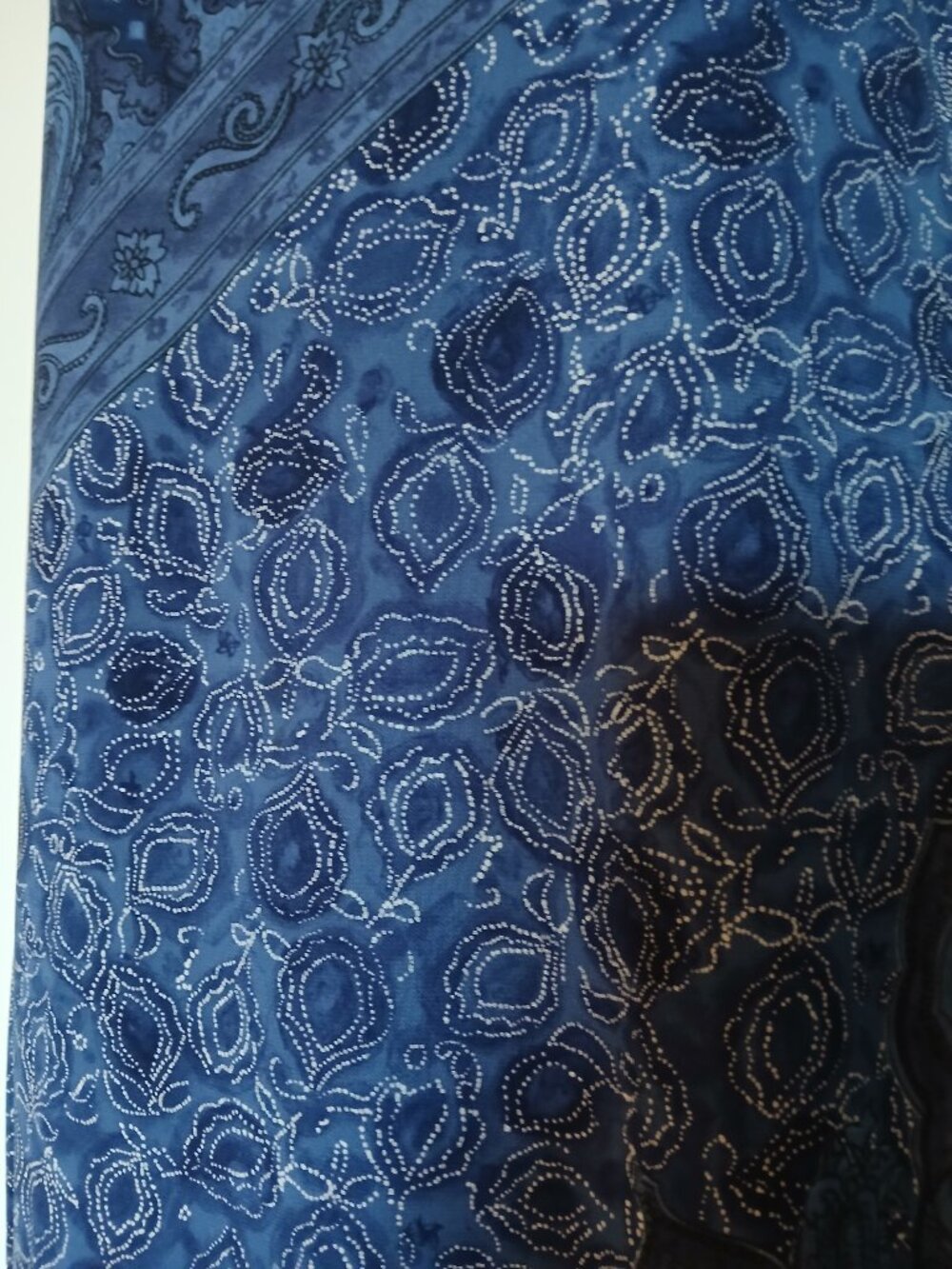 Y2K vintage 1990's Jacob Blue Floral Halter Sleek Dress Size 3/4 - Picture 4 of 5